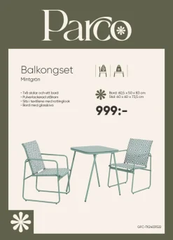 Dollarstore Utemöbler & Tillbehör|Utemöbler & Tillbehör>Balkongset