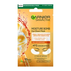Dollarstore Ansikte & Hudvård>Garnier Orange Juice & Hyaluron Eye Sheet Mask
