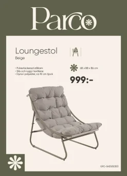 Dollarstore Utemöbler & Tillbehör|Utemöbler & Tillbehör>Loungestol