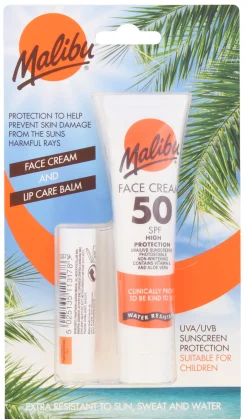 Dollarstore Solskydd & Solprodukter>Malibu Face Kit