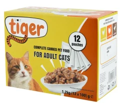 Dollarstore Kattmat>Menybox blötfoder Tiger