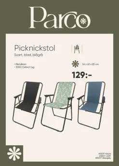 Dollarstore Utemöbler & Tillbehör|Utemöbler & Tillbehör>Picknickstol