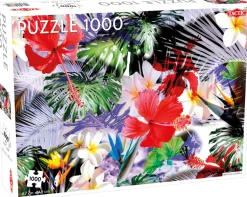 Dollarstore Spel & Pussel>Pussel Tropiska blommor