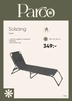 Dollarstore Utemöbler & Tillbehör|Utemöbler & Tillbehör>Solsäng